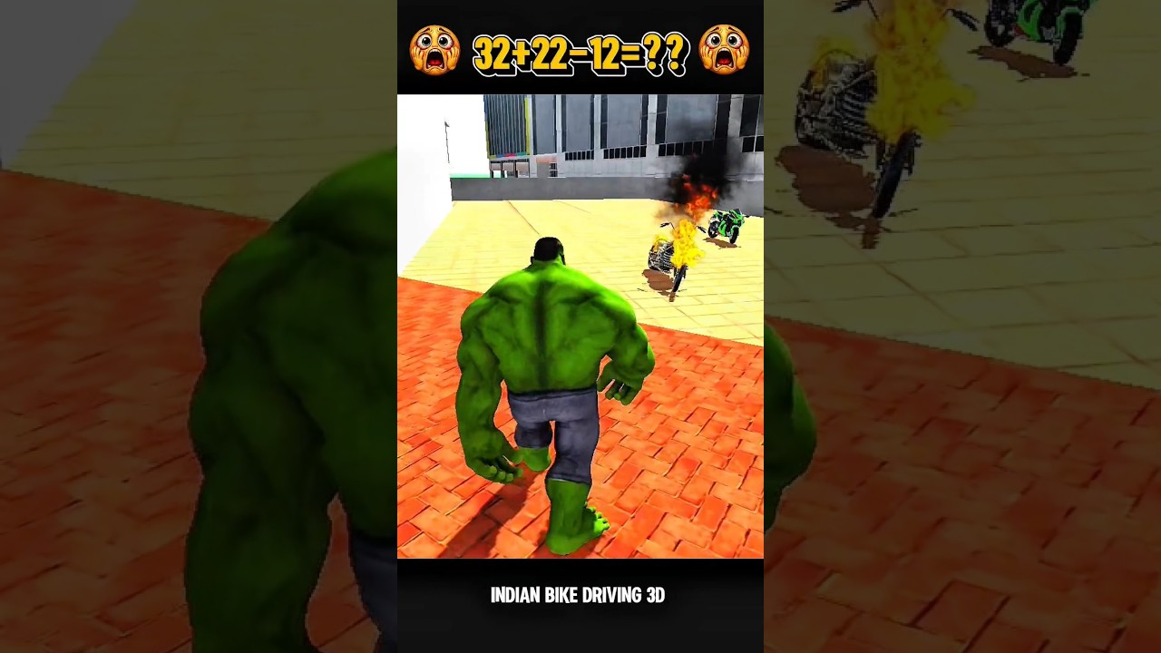 HULK NE KI BIKE CHORI 😮 INDIAN BIKE DRIVING 3D 