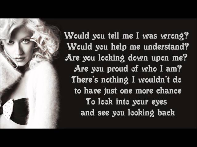 Christina Aguilera - Hurt Lyrics Video class=