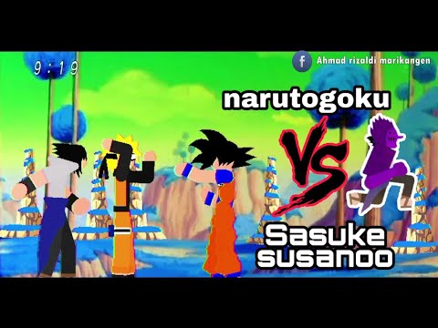 Naruto and goku vs sasuke susanoo #animation