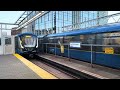 TransLink Double Alstom Mark V 6131-6145 And 6151-6165 Arrives At Departs At New Westminster Station