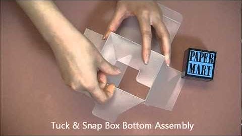 Boxes - Tuck & Snap Bottom Assembly