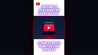 Youtube lowering the barrier to monetize your channel 😳 #tech #technews
