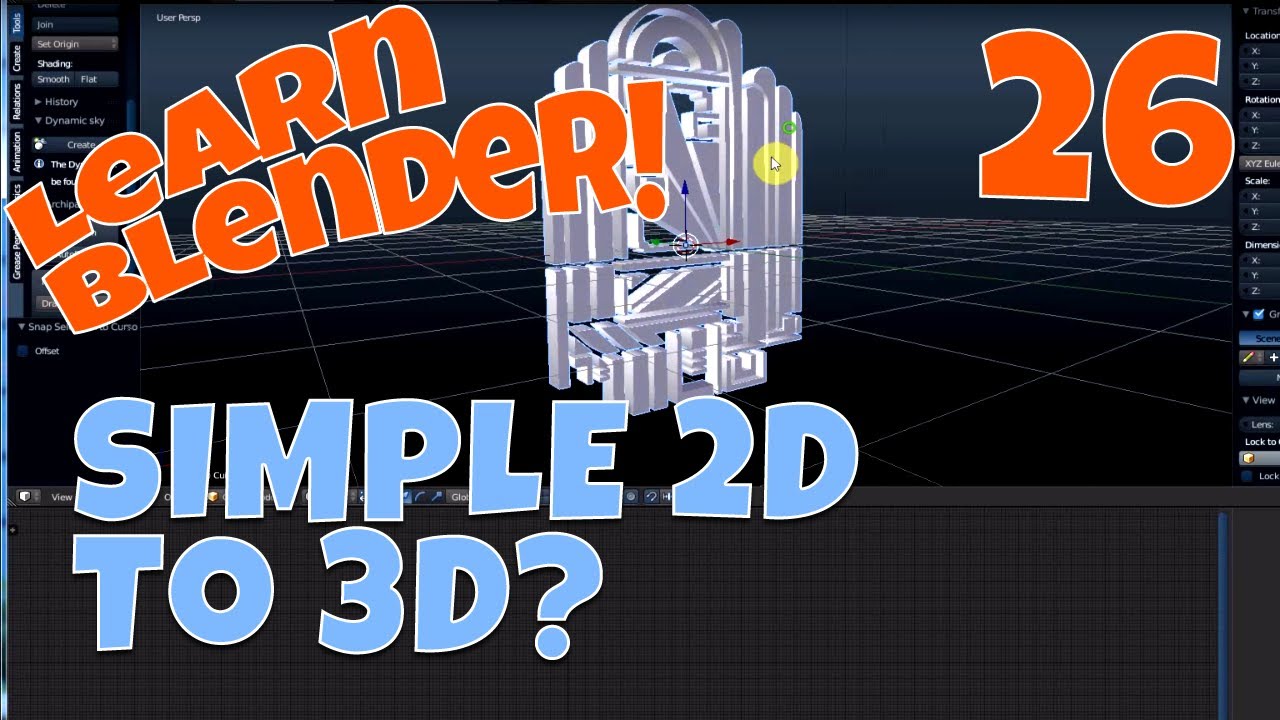 Download Blender Import SVG to Mesh - Super Quick 3D Logos and Complex Models! - YouTube