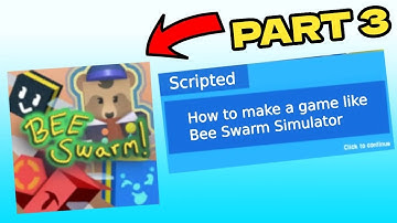 How to make a game like Bee Swarm Simulator Part 3 (Roblox)