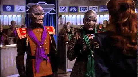 "Green. Purple." - Susan Ivanova and Drazi