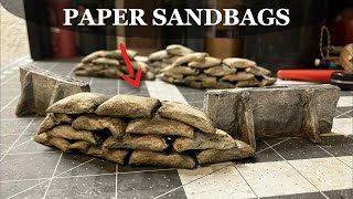 How to Make TRENCH SANDBAGS - Paper Craft Mini Terrain - Crusade in The Last War of Warhammer 40K