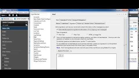 IBM Notes 9 – How to Add a Signature to Mail Messages permanently to all emails