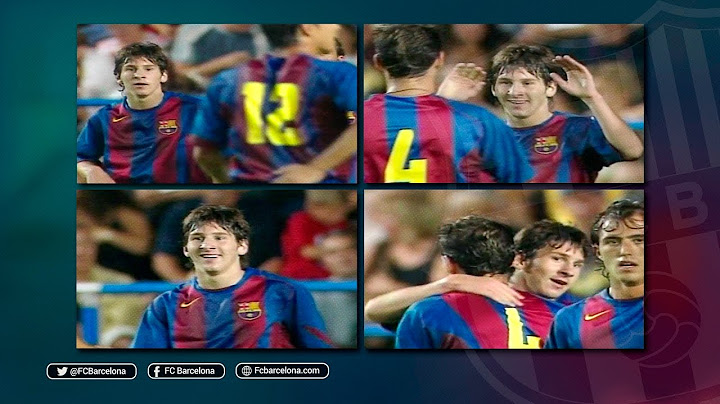 Leo Messi’s first ever goal for Barça (friendly game)