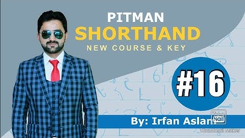(Lecture#16) Third Place Vowels |Pitman Shorthand New Course and Key| by Irfan Aslam
