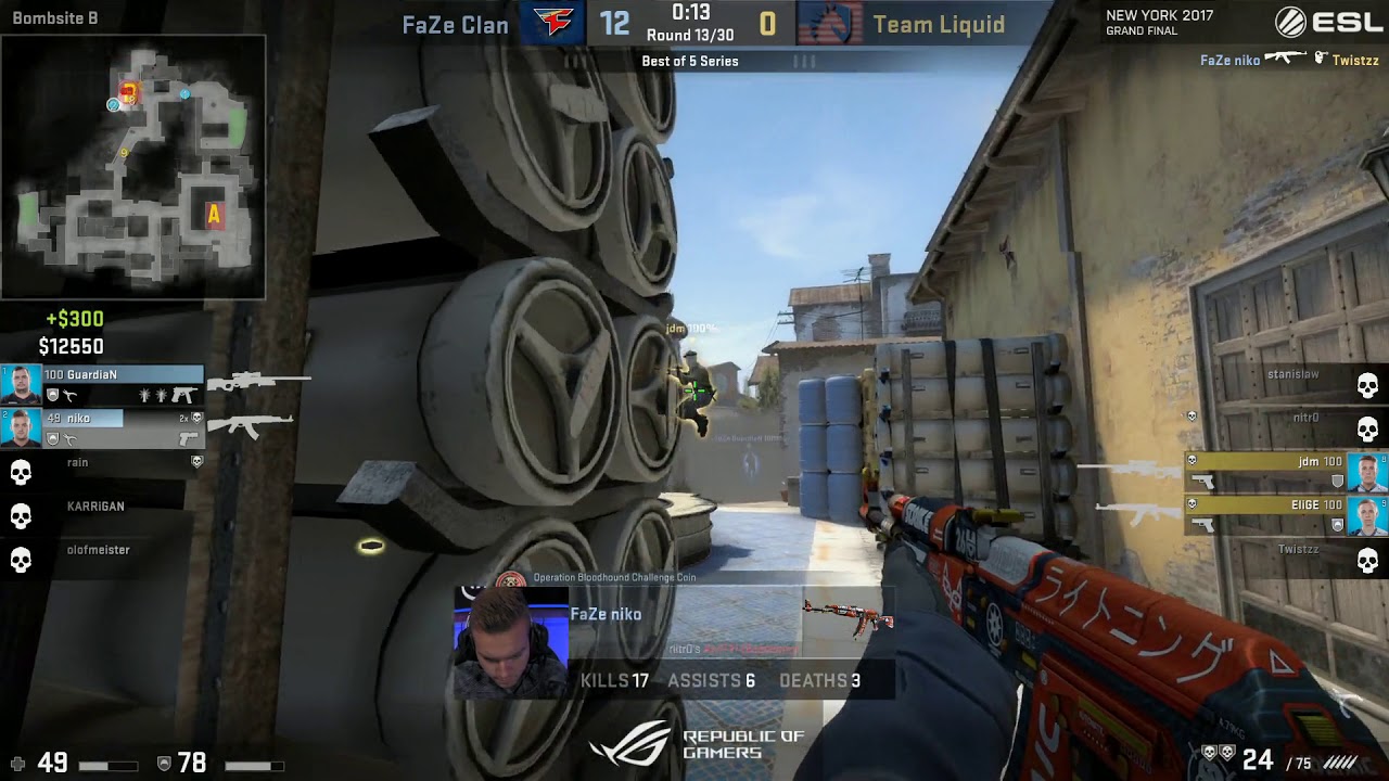 TOP ESL_CSGO MOMENTS 2017 FaZe vs. Team Liquid - [Map 1] Inferno - Grand Final - ESL One New York 20