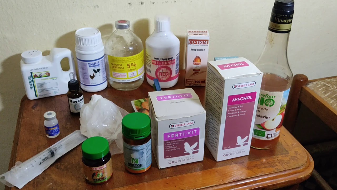 الادوية الاساسية لتربية طيور الحسون و الكناري  # ferti-vit#Avi-Chol#Bycox