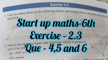 viva education start up mathematics class 6 ex 2.3 | start up maths ex -2.3 | lines and angle