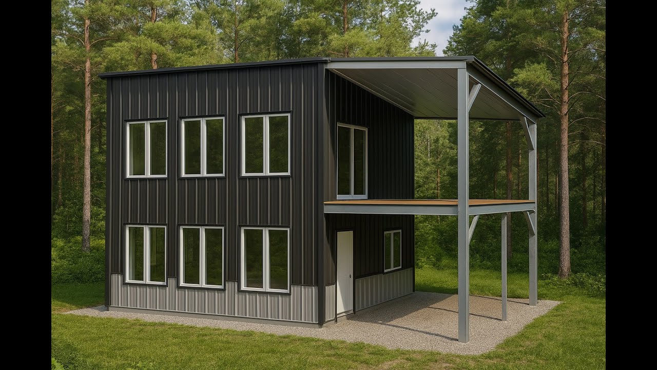 Ultimate 20x25 Single-Slope Cabin Kit [Fire-Resistant, Hurricane-Proof]