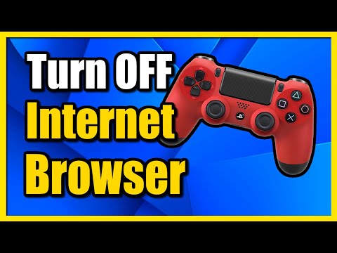How to TURN OFF Internet Browser on PS4 Console (Parental Controls)