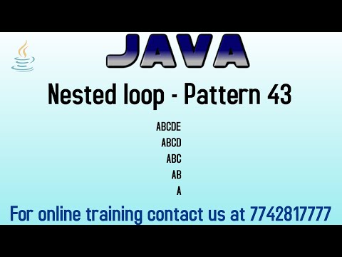 Pattern program in java using nested loop