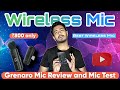 grenaro wireless mic review 🤯 grenaro wireless mic noise cancellation test | best budget mic ₹800 🔥
