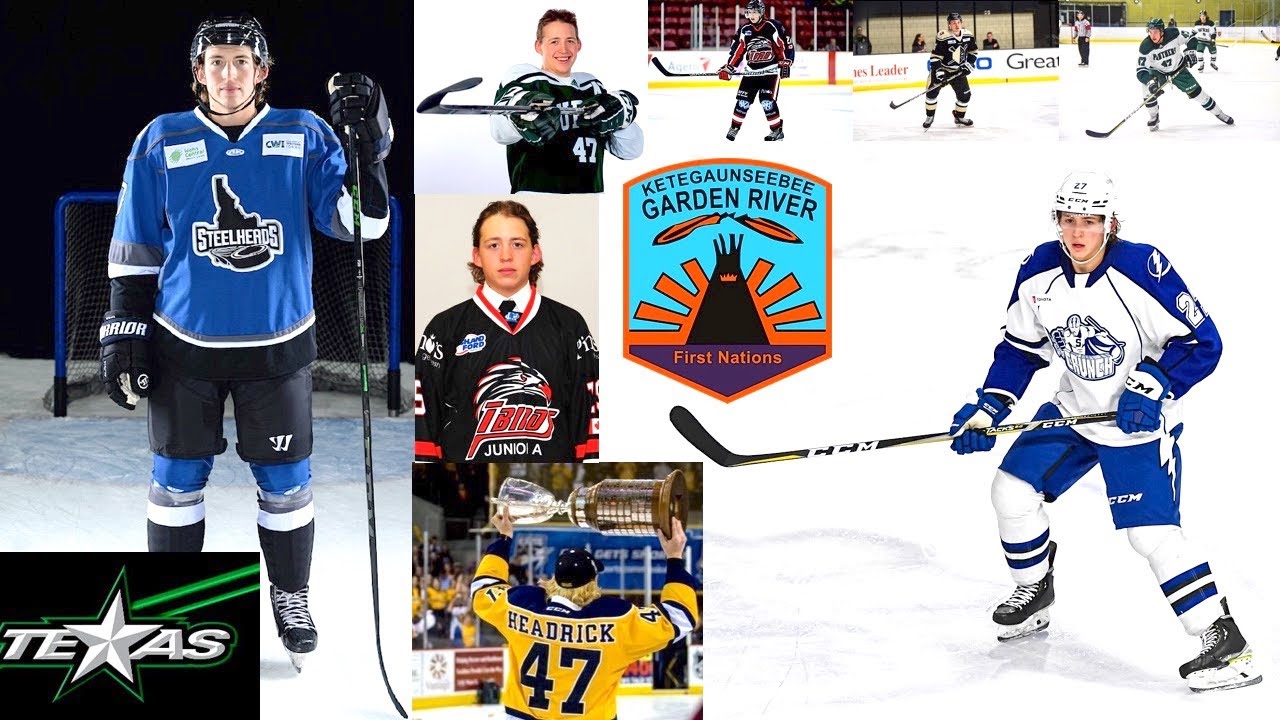 Owen Headrick Ojibwe' AHL/ECHL Indigenous Hockey Player Garden