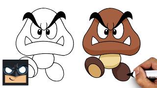 how draw goomba super mario