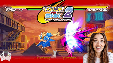 Chun Li VS Morrigan - Capcom vs. SNK 2 - Mark of the Millennium 2001