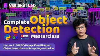 Object detection  Lecture 1 - Diff B/W Image Classification, Object Detection and Image Segmentation