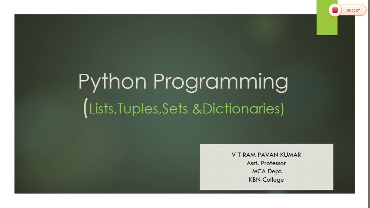 Python Lists to Dictionaries - YouTube