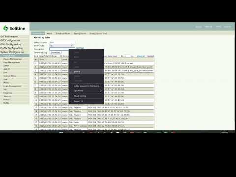 Solitine EPON SOL1004 & SOL1008 Loopback enable