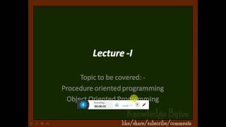 Procedure oriented Programming Vs Object Oriented Programming