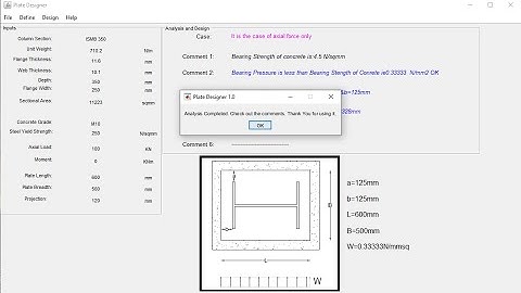 Base Plate  Designer Using IS Code