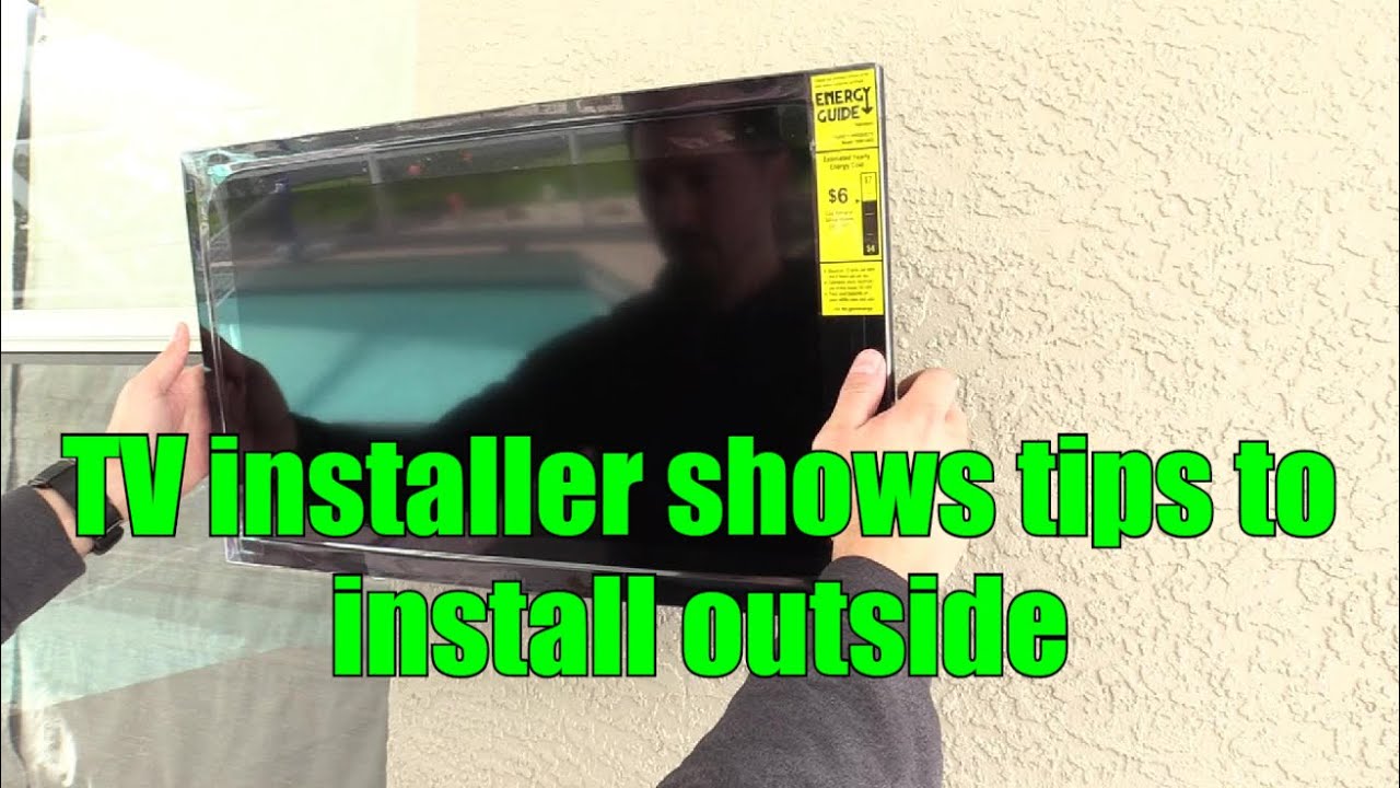 How to install a TV on Stucco Concrete Block Wall Outside Patio