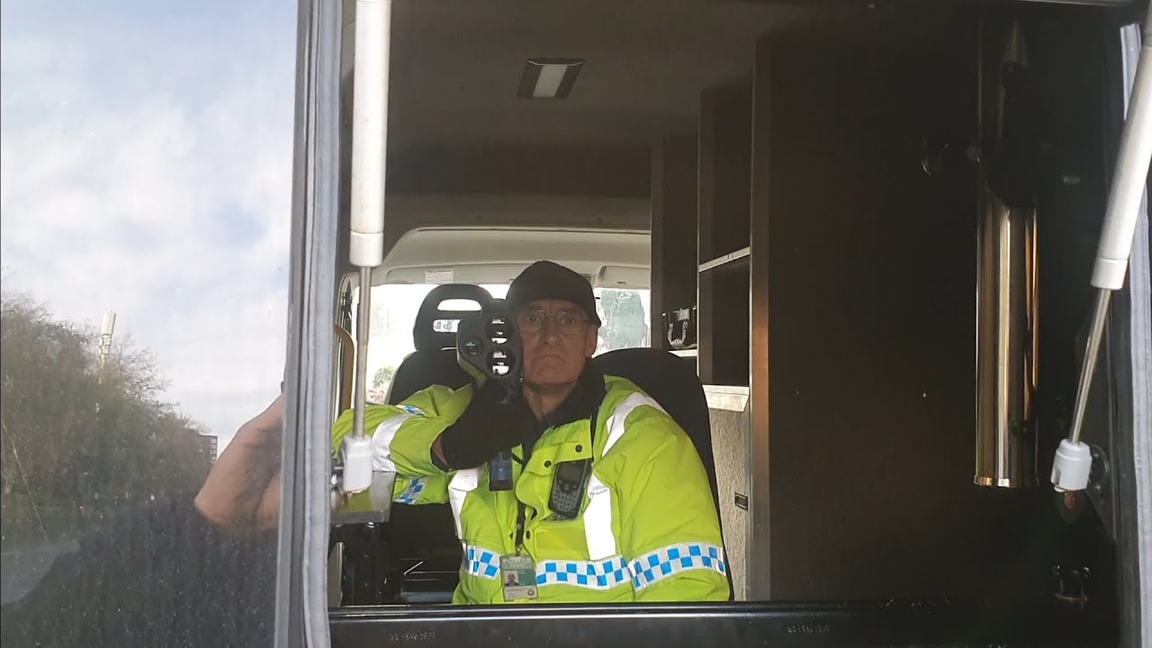 speed camera doesn't like the camera on him. police told to 
