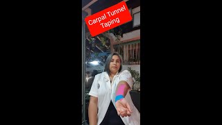 Carpal Tunnel syndrome Taping KT taping Rocktape