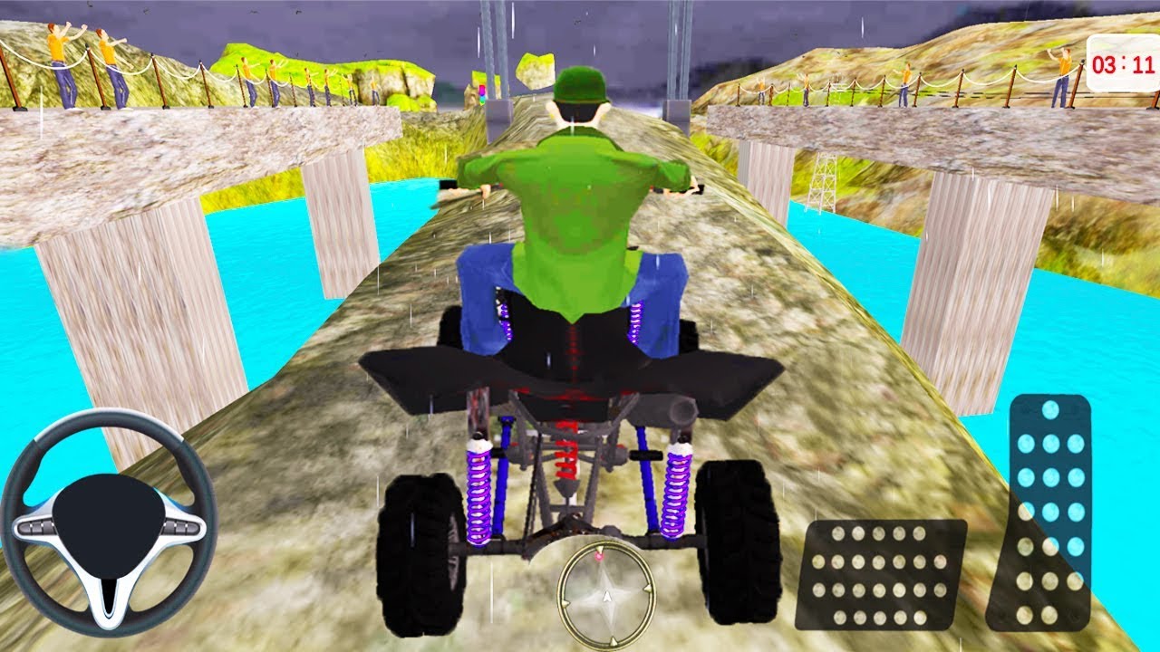 ATV Quad Bike Mania Uphill Stunt Game | ATV Bike Game | Dirt Super Bike 3D Games