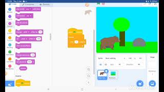 How to code a scrolling background in scratch