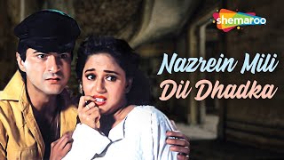Nazrein Mili Dil Dhadka | Raja Songs | Madhuri, Sanjay | Udit Narayan | Alka Yagnik | 90's Hit Song