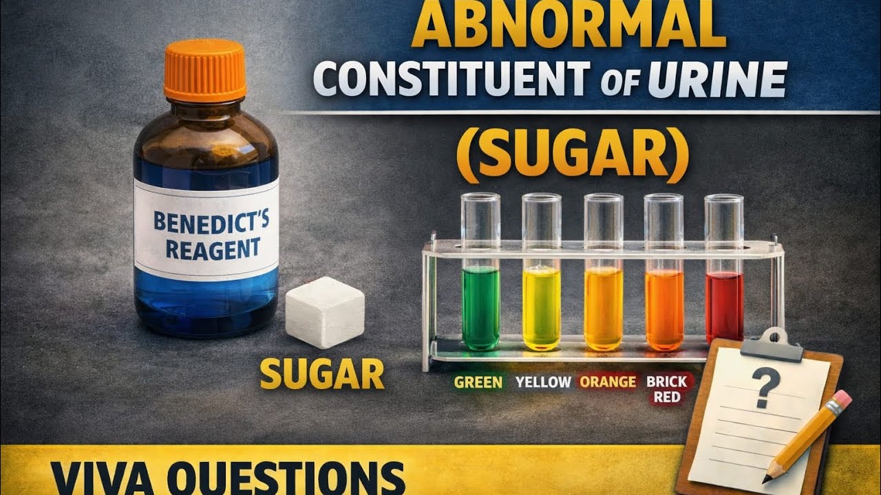 Abnormal Constituent Of Urine- (Sugar) with Viva questions [Part -1]