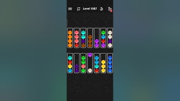 ball sort color water puzsle level 1087 solution