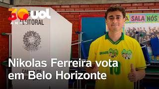 Nikolas Ferreira vota em Belo Horizonte (MG) junto com filhas; veja vídeo