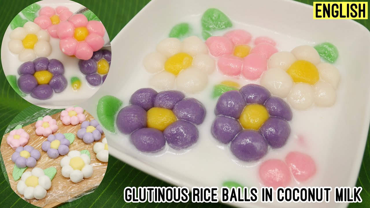 Glutinous Rice Balls in Coconut Milk (Flower Bua Loy) Flower