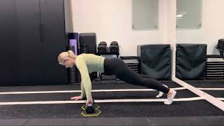Plank Dumbbell Slides