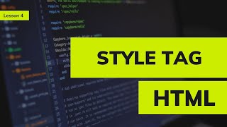 Style Tag In HTML | How To Use & Write Style Tag | Complete Style Tag Tutorial | Style Tag In HTML 5