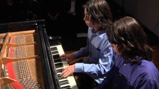 Original four hand piano piece performed by Eytan and Gabriel, 12 year old twins