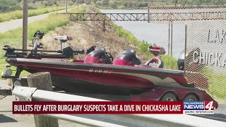 Bullets fly after burglary suspects take a dive in Chickasha Lake