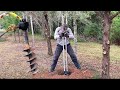 Install Wooden Fence Posts with Titan Post Hole Auger and Compact Tractor