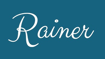Learn how to Sign the Name Rainer Stylishly in Cursive Writing