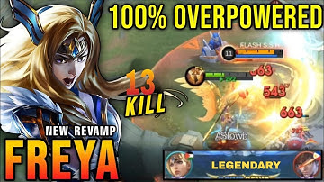13 Kills!! Freya Crazy Damage Build  2025 || Build Top 1 Global Freya || MLBB 