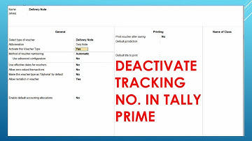 Deactivate Tracking No In Tally Prime - HOW TO DISABLE TRACKING NO SALES & PURCHASE IN TALLY PRIME
