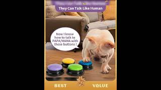 Recordable Pet Starter Talking Speaking Buttons Dog Training Communication Toys Interactive Toys ...