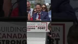 Officials gather to celebrate the Gordie Howe International Bridge