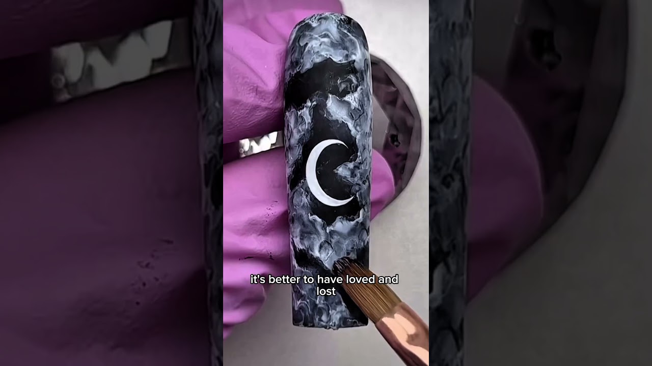 Супер милый жуткий лунный Хэллоуин 🎃 Акриловый дизайн ногтей | Обязательно к просмотру | ASMR