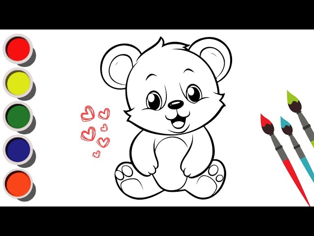 Teddy bear Cartoon Drawing, bear, child, mammal, animals png | PNGWing